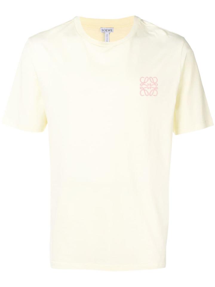 Loewe Embroidered Logo T-shirt - Yellow