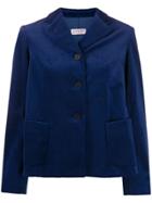 Alberto Biani Single-breasted Velvet Blazer - Blue