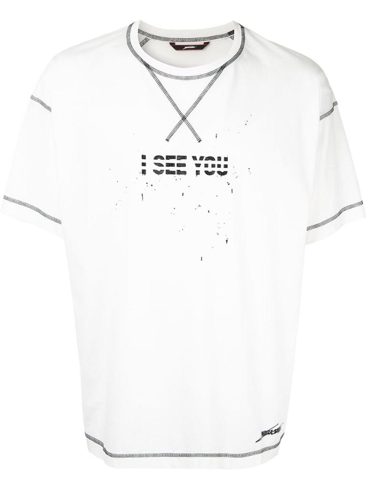 Indice Studio I See You Paint Splatter T-shirt - White