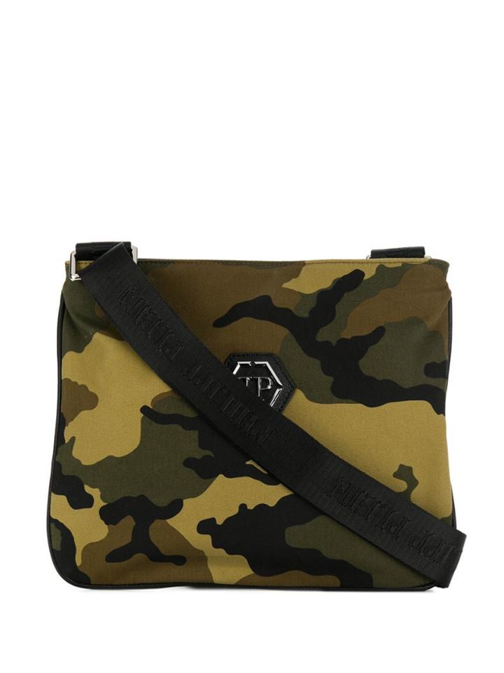 Philipp Plein Camouflage Print Crossbody Bag - Green