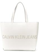 Calvin Klein Jeans Logo Tote Bag - White