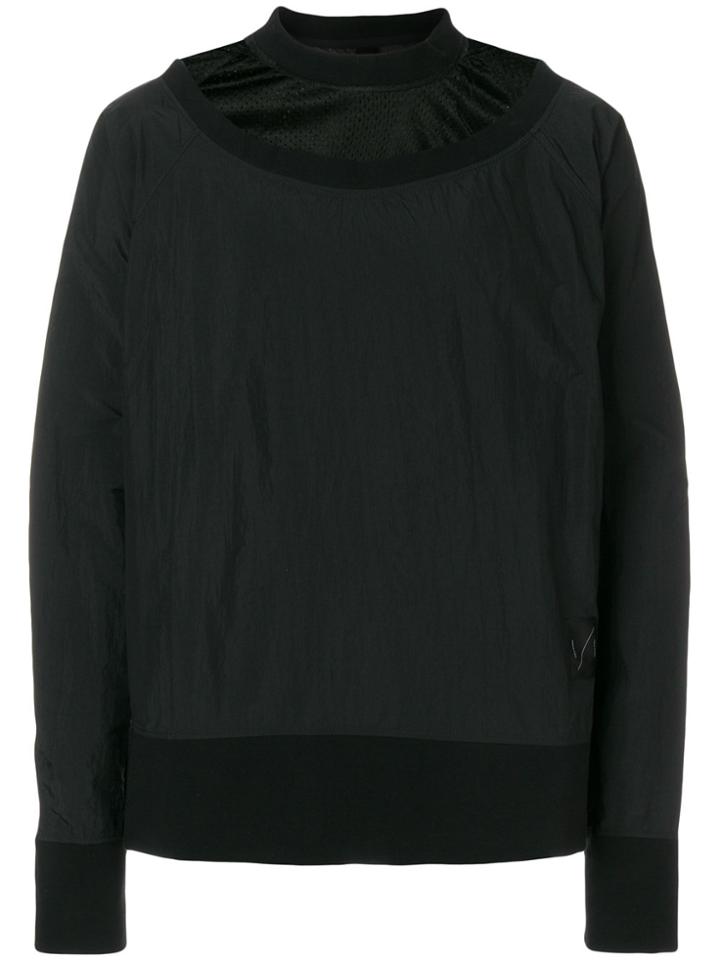 Odeur Layered Look Sweatshirt - Black