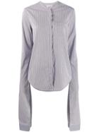 Coperni Extra Long Sleeve Striped Shirt - Blue