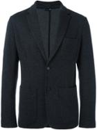 Z Zegna Single-breasted Blazer, Men's, Size: 54, Blue, Cotton/polyamide/cupro/wool