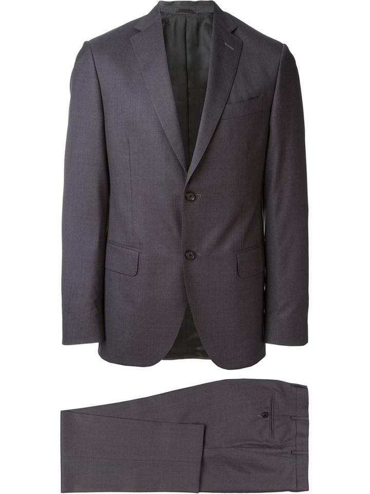 Fashion Clinic Two Piece Suit, Men's, Size: 50, Grey, Silk/viscose/wool