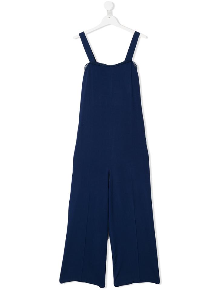 Twin-set Kids Teen Wide Leg Jumpsuit - Blue