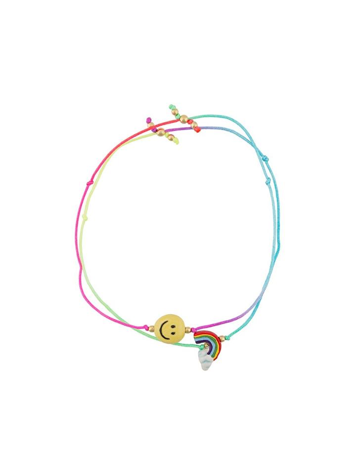 Venessa Arizaga 'rainbow Smile' Bracelet Set - Multicolour