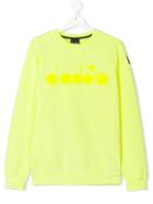 Diadora Junior Teen Logo Sweatshirt - Yellow & Orange