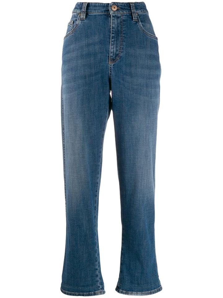 Brunello Cucinelli High-rise Boyfriend Jeans - Blue