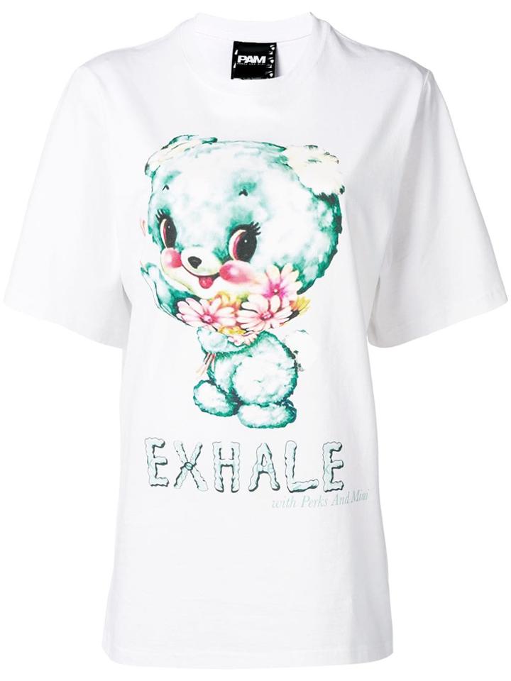 Pam Perks And Mini Teddy Bear T-shirt - White