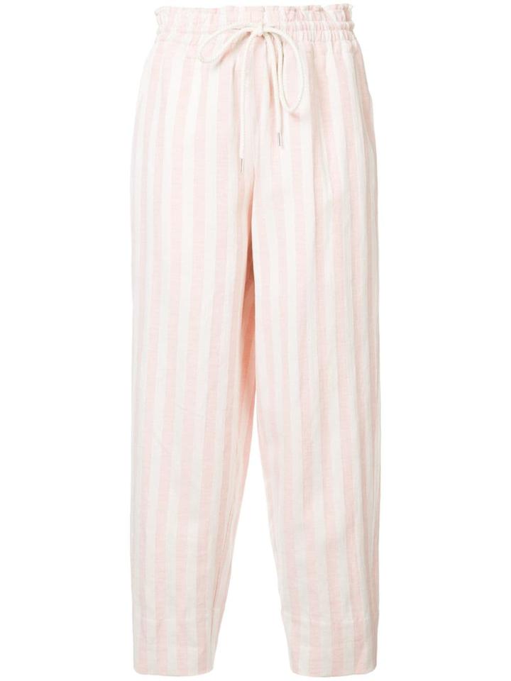 Bassike Elasticated Waist Trousers - Pink & Purple