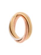 Janis Savitt Set Of Three Ribbed Bangles - Metallic