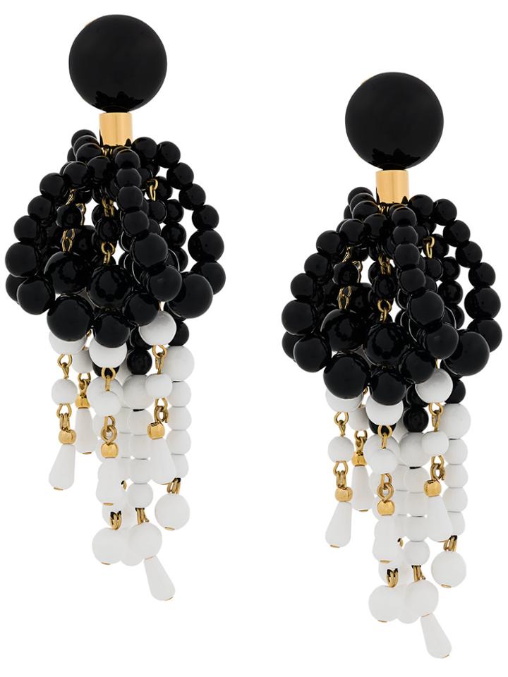 Marni Beaded Clip-on Earrings - Black