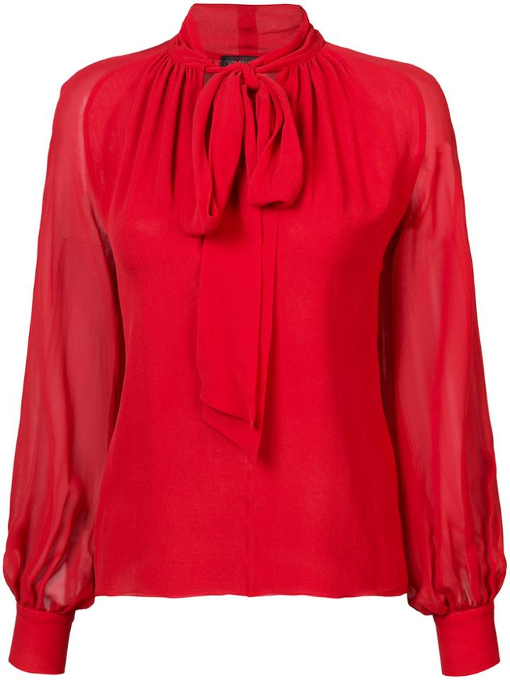 Giambattista Valli Tie Neck Blouse - Red