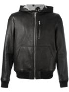 Alexander Mcqueen Hooded Bomber Jacket, Size: 48, Black, Leather