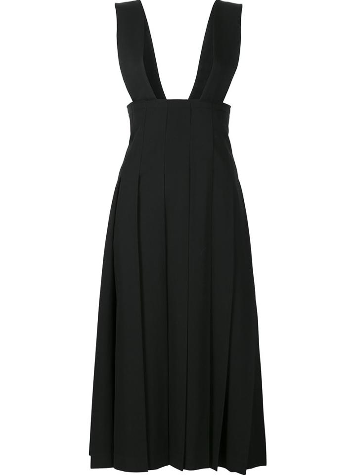 Comme Des Garçons Pleated Dungaree Skirt
