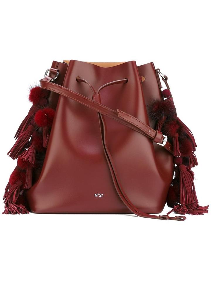 No21 Tassel Detail Bucket Bag, Women's, Pink/purple