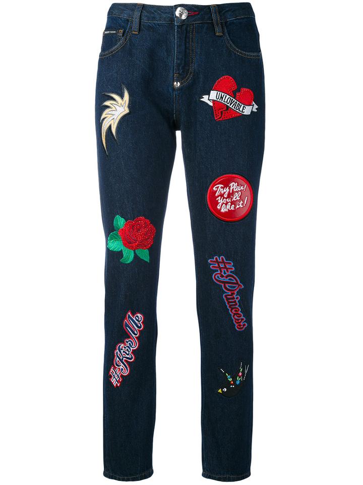 Philipp Plein - Teddy Boss Jeans - Women - Cotton/polyester - 27, Blue, Cotton/polyester