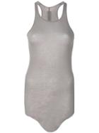 Rick Owens - Curved Hem Tank Top - Women - Cotton - 42, Grey, Cotton