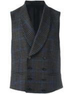 Z Zegna Double Breasted Waistcoat, Men's, Size: 48, Brown, Cupro/cashmere/wool