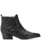 Pinko Embossed Ankle Boots - Black