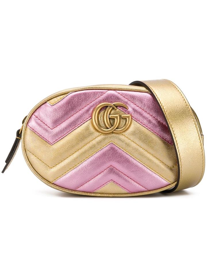 Gucci Gg Marmont Belt Bag - Gold