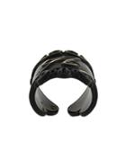 Mm6 Maison Margiela Stylised A Ring, Women's, Size: Medium, Black