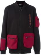 Numero00 Zip Pocket Bomber Jacket, Men's, Size: Medium, Black, Cotton/polyester