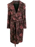Ann Demeulemeester Velvet Paisley Print Coat - Red