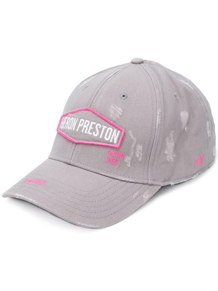 Heron Preston Logo Embroidered Baseball Cap - Grey