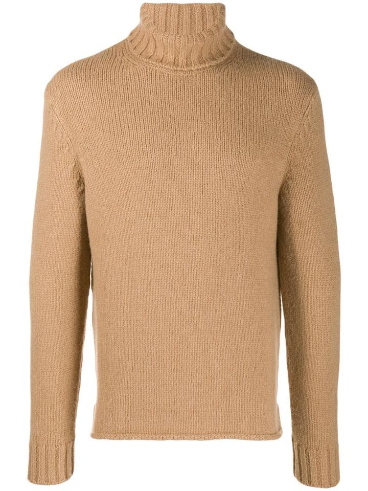 Ermenegildo Zegna Chunky-knit Roll-neck Jumper - Brown