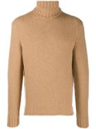 Ermenegildo Zegna Chunky-knit Roll-neck Jumper - Brown