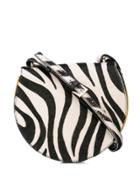 Sara Battaglia Zebra Print Cross Body Bag - Black