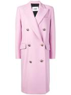 Msgm Double-breasted Coat - Pink