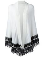 Antonia Zander Colour Block Large Scarf, Women's, Red, Cotton/polypropylene/cashmere