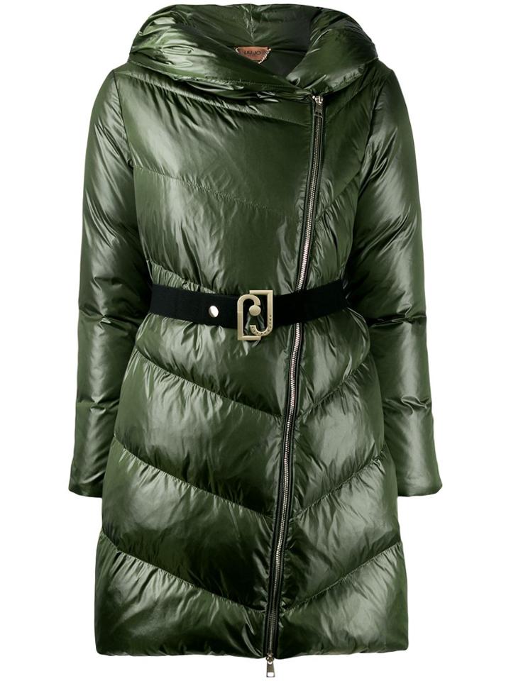 Liu Jo Down Mid-length Coat - Green