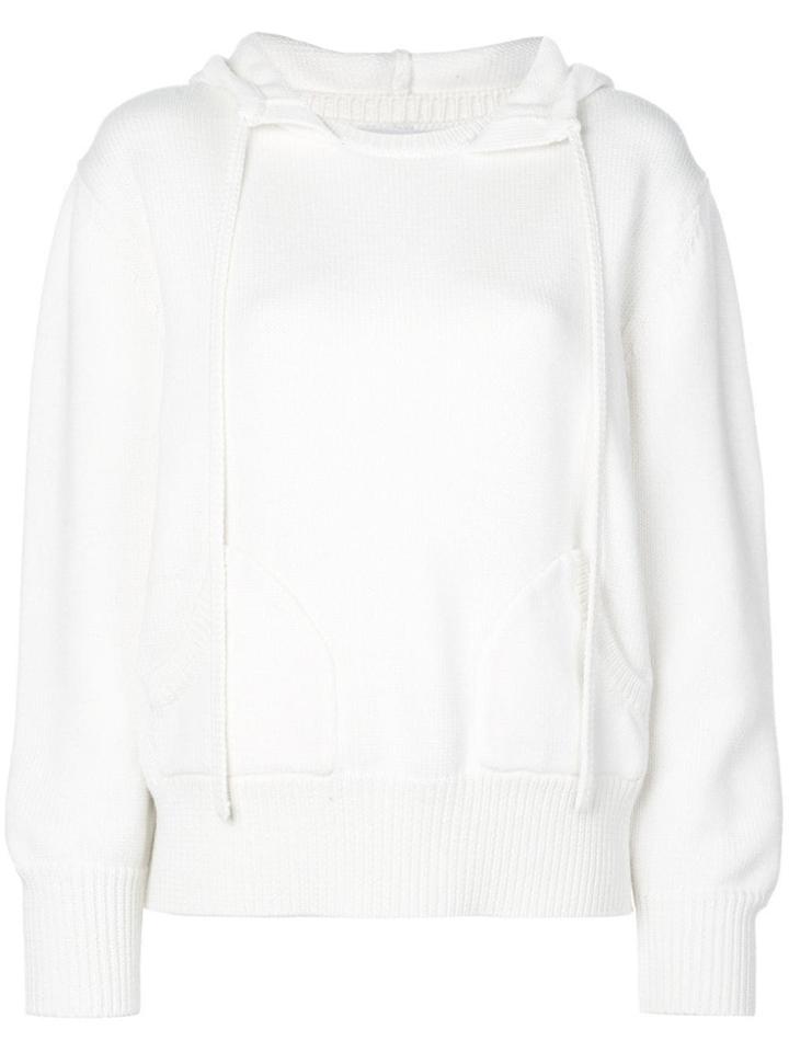 Beau Souci Knit Hoodie - White