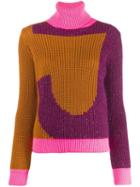 Just Cavalli Roll Neck Logo Sweater - Purple