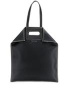 Alexander Mcqueen Foldover Shopper Tote - Black