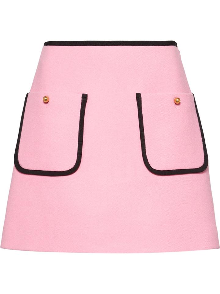 Miu Miu A-line Knitted Skirt - Pink