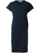 Jil Sander Shortsleeved Midi Dress, Women's, Size: 38, Blue, Cotton