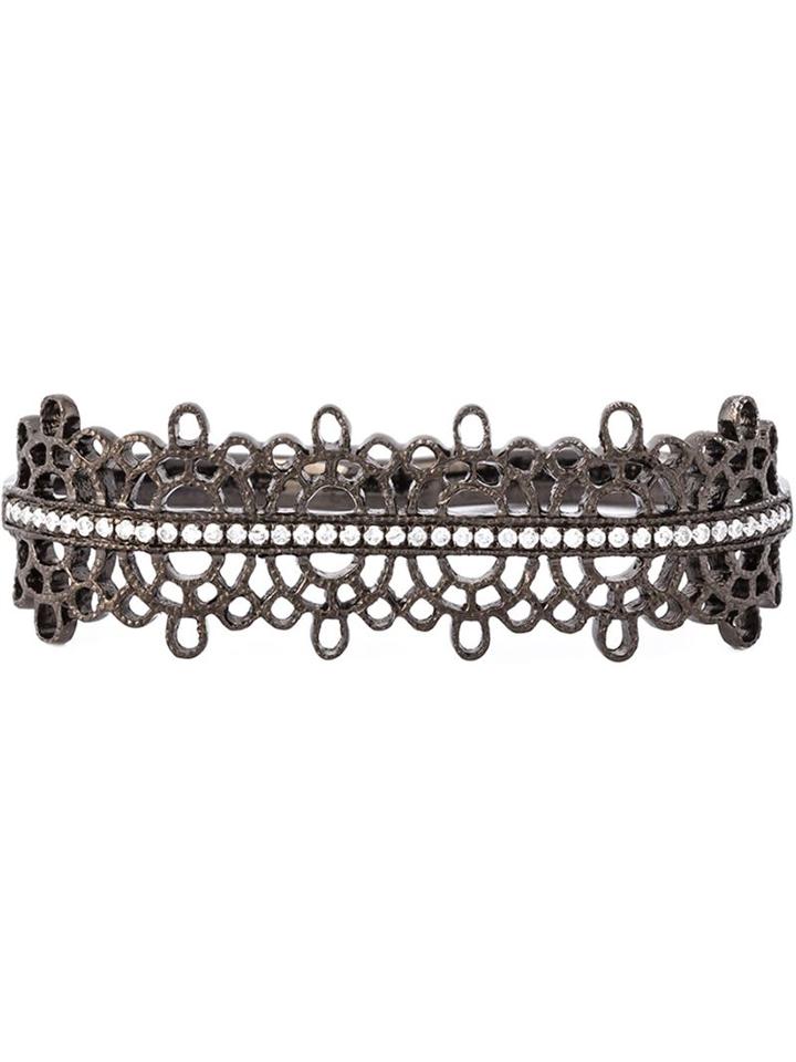 Jo Lle Jewellery Diamond Detail Filigree Double Ring