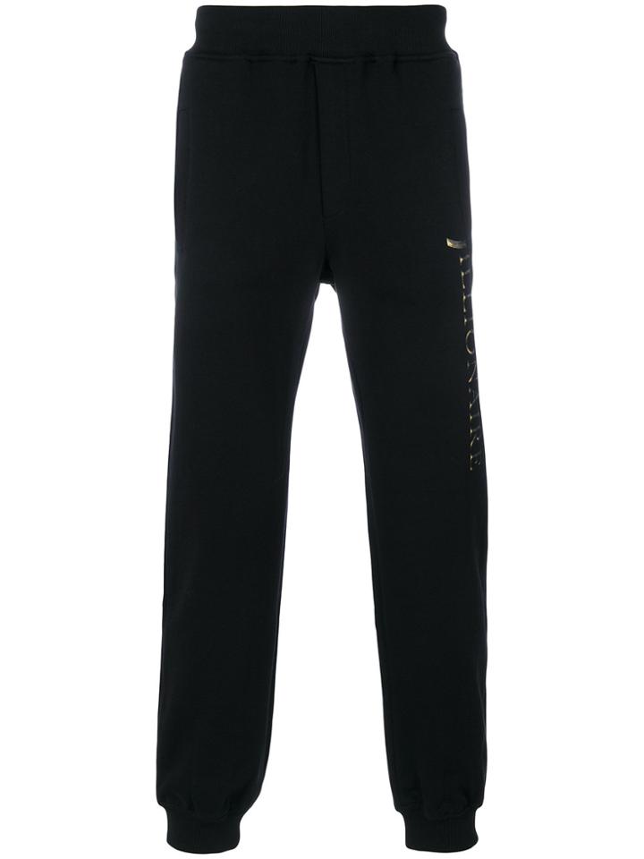 Billionaire Logo Printed Track Pants - Black