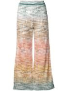 Missoni Knitted Crop Trousers - Blue