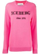 Iceberg Logo Knitted Sweatshirt - Pink