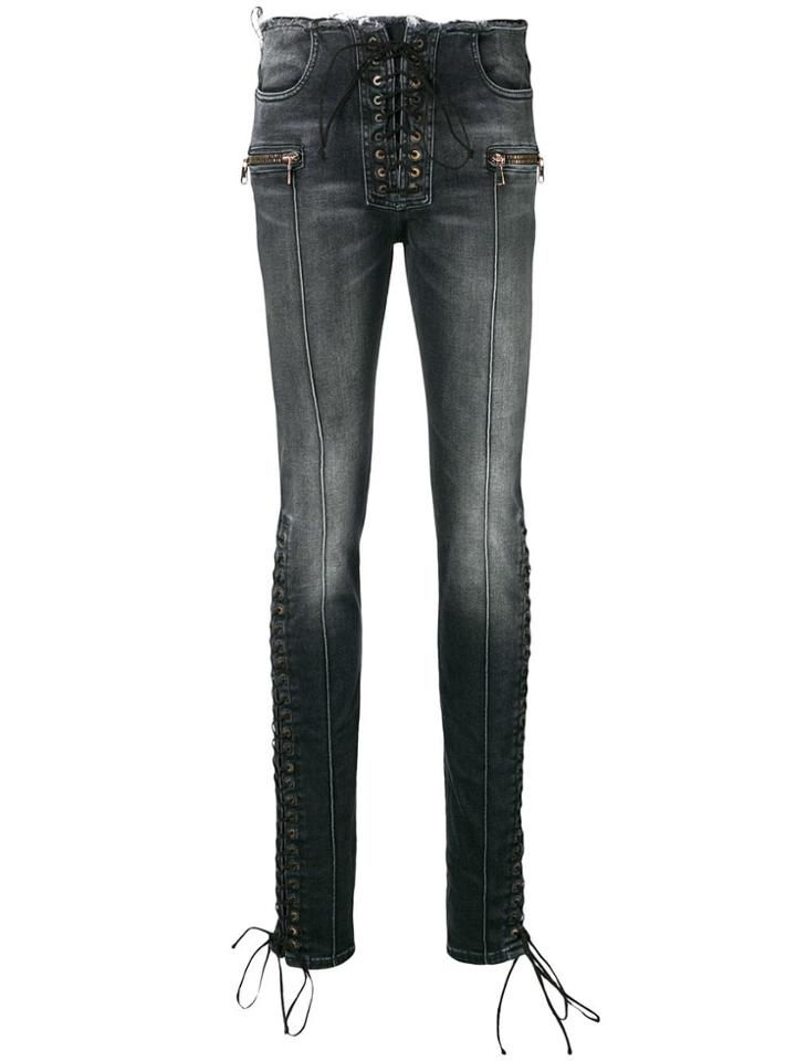 Unravel Project Slim Faded Jeans - Grey