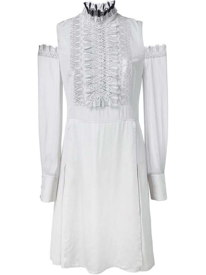 Yigal Azrouel Cold Shoulder Lace Front Dress
