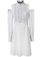 Yigal Azrouel Cold Shoulder Lace Front Dress