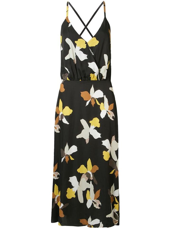 Andrea Marques Midi Printed Cache-coeur Dress