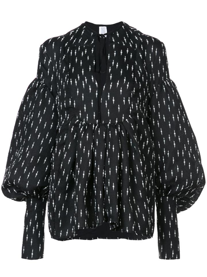Rosie Assoulin Swash Buckler Blouse - Black
